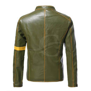 Chaqueta de cuero estilo cremallera informal para hombre lona ajustada con cuello levantado para invierno nueva llegada - Product Image 2