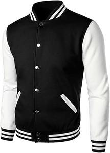 Blouson de baseball personnalisé de haute qualité pour hommes veste universitaire hiver corps en laine manches en cuir gros lettre manteau de bonne qualité - Product Image 6