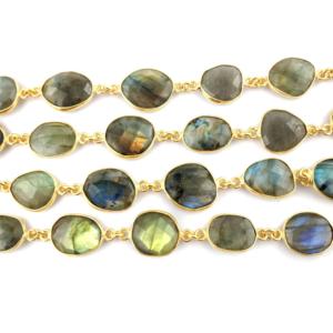 Perles de Labradorite Bleue Chatoyante Certifiées en Gros, 14-25mm, Pierre Naturelle, Sertissage en Bezel, Forme Irrégulière, Briolette pour la Fabrication de Bijoux - Product Image 1