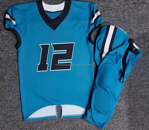 Wholesale <b>Unique</b> Quality Customized American Football Uniform Sublimation Breathable Anti-Bacterial Quick Dry Top New Style - Product Image 2