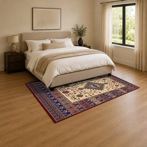 Alfombra de Área Chenille LXDP-0392 de RUGS DEPOT, Roja Borgoña, Tradicional Oriental, Impresa Digitalmente, Lavable a Máquina, Antideslizante, Venta al Por Mayor - Product Image 3