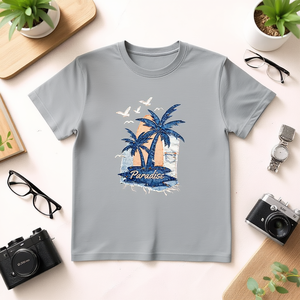 T-shirt unisexe 100 % coton 210 GSM coupe décontractée oversize impression sérigraphie et DTG vêtement non compressé - Product Image 3