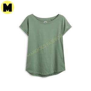 Camisetas de Manga Corta con Cuello Alto para Mujer, de Alta Calidad, Impresión Personalizada en Serigrafía, Transpirables, de Algodón, Estilo Casual - Product Image 5