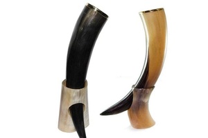 Premium Poli Gravé Conception Nautique Animal Style Corne À Boire Stand Étanche Unique Élégant Naturel Artisanat Décor Pièce - Product Image 4