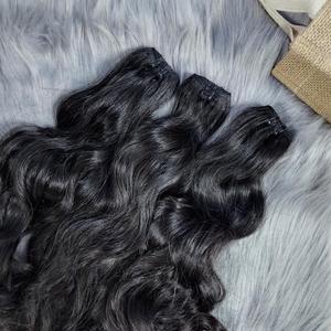 Extensiones de cabello humano vietnamita de donante crudo de primera calidad, cutícula intacta, ondulado Natural, Color personalizado - Product Image 1