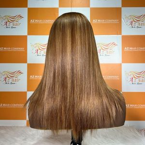 Prix bon marché personnaliser la couleur de surbrillance perruques de cheveux humains 100% perruque naturelle de cheveux bruts vietnamiens avec fermeture frontale - Product Image 1