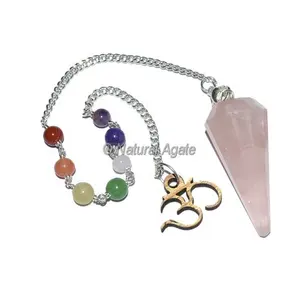 2019 Stylish Pyrite Pendulums with Chakra Point healing energy witch supplies for divination 7 chakra pendulum for sale