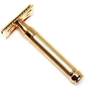 Rasoir de sécurité réglable en métal pour hommes Full Gold Lames en acier inoxydable à double tranchant Poignée en acier pour Bikini Beauté Soins personnels - Product Image 6