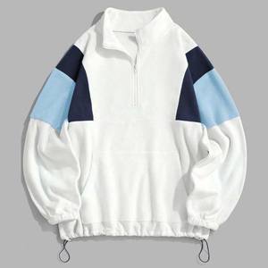 Chaqueta de Sherpa con cremallera raglán y logotipo personalizado unisex suave y cálido forro exterior con capucha diseño estampado forrado de talla grande - Product Image 3