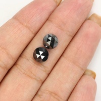 Noir sel et poivre Rose coupé diamants en vrac à facettes ronds de couleur noire pour la fabrication de bijoux aux prix de gros