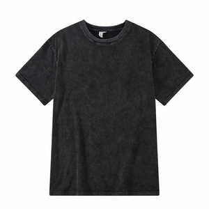 Camiseta blanca vintage gráfica personalizada lavada en blanco de algodón 100% de peso pesado ajustada para hombre - Product Image 6