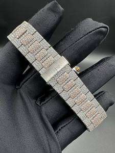 Reloj de Lujo para Hombre con Diamantes Moissanite VVS1, Reloj Completamente Engastado en Acero Inoxidable, Reloj de Pulsera Personalizado - Product Image 5