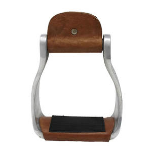 Estribos de sillín occidental de caballo Premium, estribos de aluminio de 5 "de ancho, estribos de equitación ligeros, sillines de cuerda de barril de sendero aptos para Western - Product Image 3