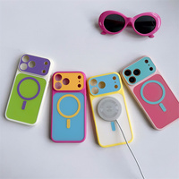Coque arrière colorée pour iPhone 18 Pro Max/17 Air/16 Plus/15 Pro/14/13, étui de téléphone magnétique tendance, antichoc, anti-traces de doigts