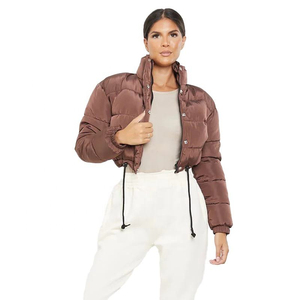 Veste matelassée de haute qualité pour femmes Veste matelassée courte d'hiver décontractée pour femmes Manteaux à bulles pour femmes - Product Image 2