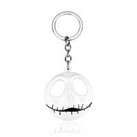 Porte-clés Halloween Avant Noël Porte-clés Horreur Jack Skellington Pendentif Porte-clés pour Hommes clé de voiture Accessoires Cadeau