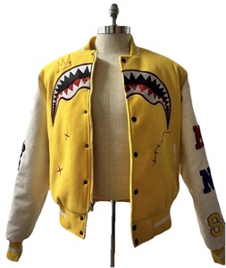 Veste bomber en cuir de haute qualité avec logo brodé en chenille d'hiver, veste universitaire unisexe en cuir PU, vente en gros - Product Image 1