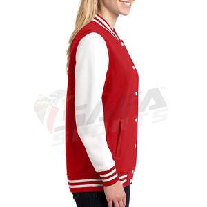 Meilleure vente XL personnalisé corps en laine manches en cuir véritable tricoté Varsity Jassets Stand Bomber Jacket hommes respirant imprimé - Product Image 3