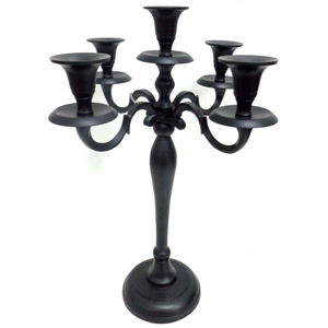 Decoración de boda de alta calidad, 5 brazos, lavado gris, Metal, aluminio, diseñador de lujo, portavelas de estilo moderno - Product Image 2