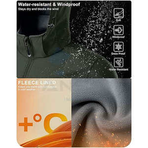 Outdoor Hot Sale Waterproof <b>Men</b> Softshell <b>Jackets</b> High-Quality Windproof <b>Reflective</b> <b>Jacket</b> for Safety Comfort - Product Image 4