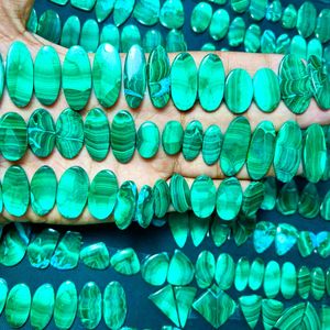 หินมาลาไคต์ธรรมชาติเกรด AAA สำหรับทำเครื่องประดับ - Product Image 1