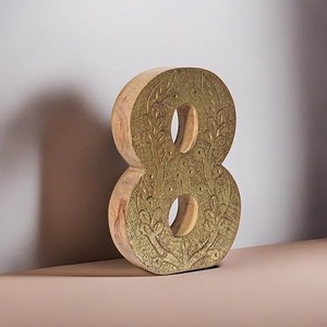 Rustic Wooden 'R' Alphabet Block Standing and Hanging Monogram for <b>Wall</b> or Table Home Decor <b>Letter</b> Boards - Product Image 6