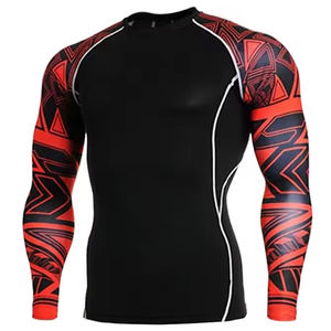 Wholesale Custom Breathable Full Sublimation Baselayer High Quality Custom Design O Neck Regular BJJ <b>MMA</b> <b>Rash</b> <b>Guard</b> - Product Image 4