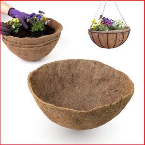2025 Latest Arrival Coconut Coir Liner Fibre 8-16 Inch Extra Thick Hanging <b>Basket</b> Replacement Natural Coco Material <b>for</b> <b>Plants</b> - Product Image 4