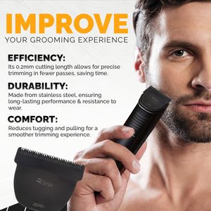 Tondeuses sans fil compatibles Zero Blade avec lame en acier inoxydable pour des coupes super fines à 0,2 mm pour les lignes de près. - Product Image 2