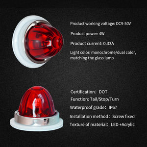 Fabrika satış araba farı özel renk Amber kırmızı beyaz kamyon Led ışık melek gözler cam karpuz hafif kamyon dekoratif ışık - Product Image 4