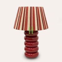 Vente chaude À La Main LED Lampe De Table Décor À La Maison Laque Lampe Base OEM Conception Emballage Personnalisé Méditerranée Chambre Vietnam HNH