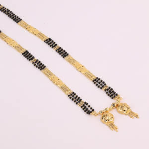 Regalo tradicional para ocasiones especiales para mujeres, chapado en oro, Mangalsutra, temporada de bodas, cobre, latón, Chapado en Oro, Laminado - Product Image 2