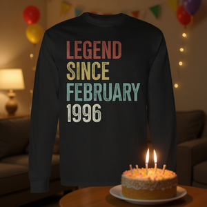 T-shirt promozionale per il 30° compleanno Legend, 30 anni, manica lunga, dal febbraio del 1996 - Product Image 3