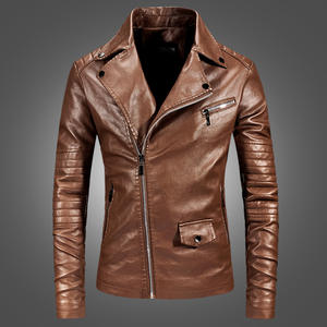 Nouvelle veste en cuir pour homme de qualité supérieure, vente en gros d'usine OEM 2025, veste en cuir de moto pour homme, coupe slim, fermeture éclair courte, vêtements pour homme - Product Image 6