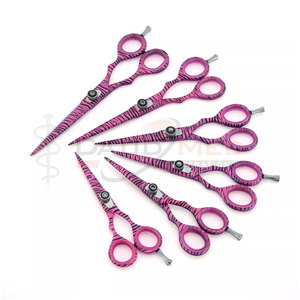 Chuyên Nghiệp Màu Hồng & Màu Đen Của Nhãn Hiệu Tóc Cắt Cắt Cắt Bộ Thực hiện Trong Pakistan Salon Kéo Kit Cơ sở Của Dụng Cụ Phẫu Thuật - Product Image 4