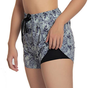 Shorts de sport camouflage pour femme à séchage rapide, taille élastique, avec cordon de serrage, pour la gym et l'entraînement, tenue décontractée d'été - Product Image 1