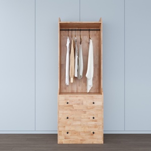 Armoire autoportante en bois de caoutchouc avec design pliable pour mobilier de maison et appartement, style simple (TQA68030) - Product Image 3