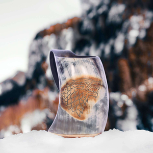 Mug en corne de vache/buffle Viking avec poignée légère, écologique, couleurs et logo personnalisables - Marque multi-artisanat - Product Image 6