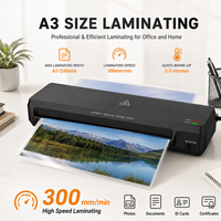 Plastifieuse de documents professionnelle CE compacte, plastifieuse thermique A3 à chauffe rapide en 3 minutes pour le bureau