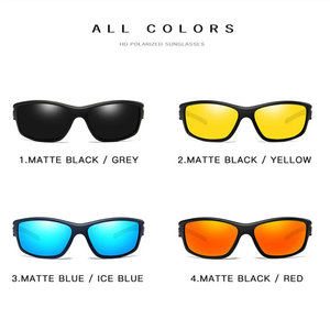 Lunettes de soleil de sport avec vision nocturne, monture en PC tendance, protection UV, verres rouges pour le cyclisme - Product Image 4