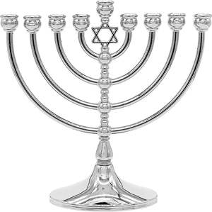 Conception avantageuse en laiton Menorah 9 bougeoirs à prix raisonnable - Product Image 4