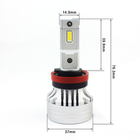 Ampoules de phare LED de voiture super lumineuses 10000LM X9S H8 H9 H11 H16 avec puces LED G-XP 55W Tube de cuivre PCB Canbus Kit de phare LED