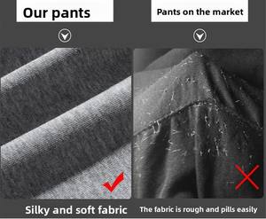 Pantalon décontracté pour homme T2 INTERNATIONAL, pantalon de sport pour garçons, pantalon en toile 100% coton, molleton écologique, séchage rapide - Product Image 4