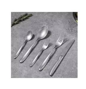 Cubiertos plateados de acero inoxidable, nuevo diseño, juego de cubiertos antiguos de plata de alto acabado, precio de fábrica, juego de cubiertos de nuevo estilo - Product Image 6