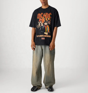 Camiseta de Manga Corta con Cuello Redondo, Talla Grande para Hombre, 220 g/m², 100 % Algodón Satinado, Logotipo Personalizado, Serigrafía - Product Image 5