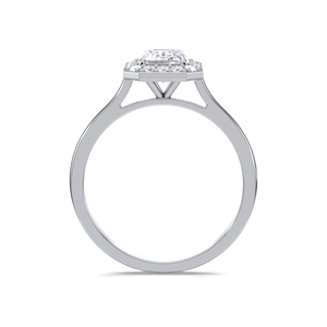 Anillo de Compromiso con Diamante Corte Esmeralda de 1.18CT, Plata de Ley 925, Marco Geométrico, Anillo Nupcial - Product Image 4