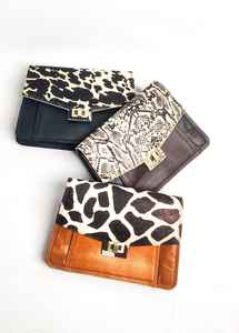 Nuevos bolsos de hombro de cuero de piel con estampado de animales de estilo occidental de alta calidad de moda genuina superventas bolsos laterales para mujeres - Product Image 2