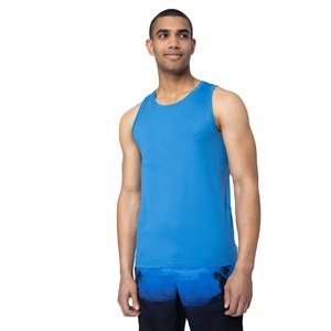 Camiseta sin mangas informal de alta calidad para hombre, camiseta con capucha de poliéster de punto de diseño personalizado, transpirable, de secado rápido, opciones de impresión al por mayor - Product Image 1