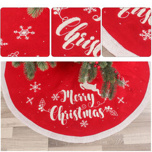 ผ้าคลุมฐานต้นคริสต์มาสทรงกลมแบบนุ่ม ซักได้ ใช้ซ้ำได้ สำหรับตกแต่งบ้านในเทศกาลวันหยุด เป็นมิตรกับสิ่งแวดล้อม ผลิตจากโรงงาน - Product Image 2