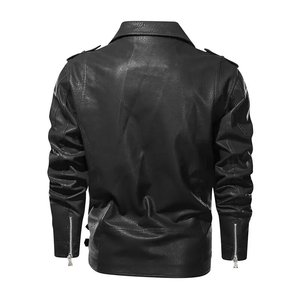 Chaqueta de Motociclista de Cuero para Hombre, Ropa de Exterior de Manga Larga, Chaqueta de Motociclista de Cuero para Hombre - Product Image 5